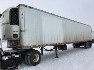 2002 Great Dane 53' T/A Van Trailer c/w Air Ride Susp., Thermo King Whisper Reefer. S/N 1GRAA96262W055802