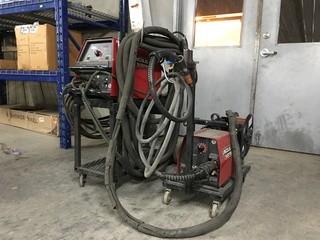 Lincoln Electric Invertec V350 Pro c/w LF72 Wire Feeder, 10R 3 Phase.