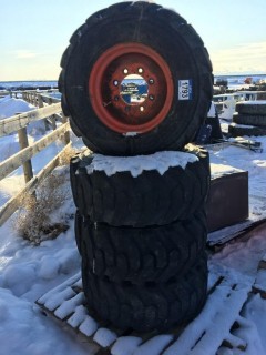 (4) Solideal Xtra-Wall NHS 12-16.5 Tires w/8 Bolt Rims.