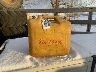 Plastic 20 L Diesel Can. Missing Pieces.