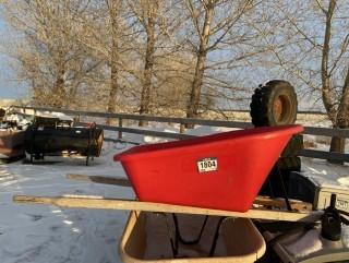 Plastic Wheelbarrow. Red