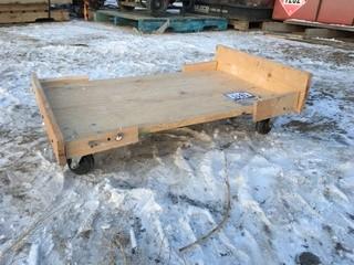 Handmade Wooden Floor Dolly 19"x31".