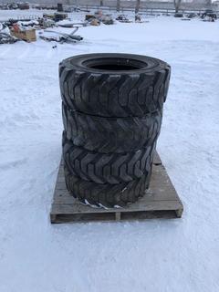 (4) Galaxy Superside Wall 10-16.5 NHS Tubeless Ski Steer Tires.