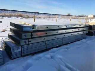 Lot of (70) Steel Studs 2"x6"x15'x1".  **3rd From Top Row Only**