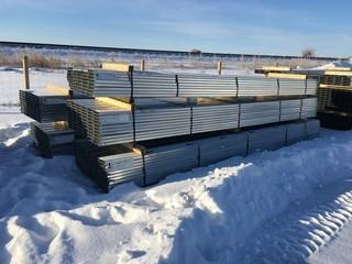 Lot of (120) Steel Studs 2"x6"x166". **Bottom Row Only**
