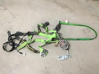 Lot of (1) Safety Harness, (1) Safety Lanyard, & (1) Hoist.