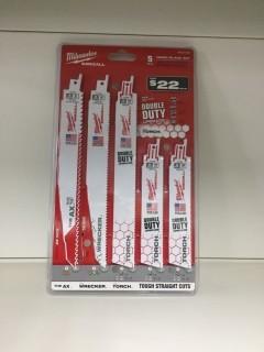 Milwaukee 5pc Sawzall Blades.