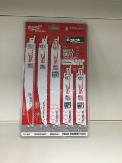 Milwaukee 5pc Sawzall Blades.