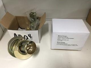 Lot of (2) Brass Single Cylinder Deadbolts.