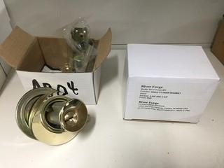 Lot of (2) Brass Single Cylinder Deadbolts.