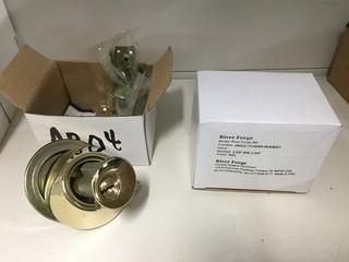 Lot of (2) Brass Single Cylinder Deadbolts.