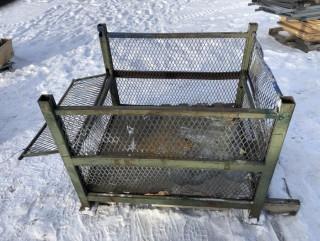 34 1/2"x40 1/2"x31 1/2" Steel Crate.