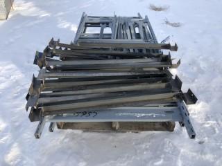 Pallet Racking (5) 6' Gables, (15) 3' Cross Braces & Plywood Shelves.
