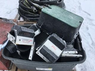 Quantity of Steel Casing Spacers c/w Irrigation Control Box.