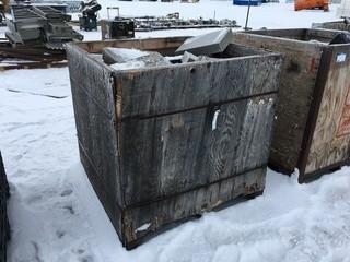 Wood Crate 45"x45"x45" c/w Styrofoam Blocks.