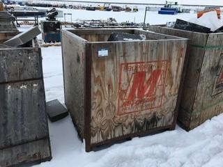 Wood Crate 45"x45"x45" c/w Styrofoam Blocks.