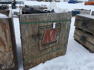 Wood Crate 45"x45"x45" c/w Styrofoam Blocks.