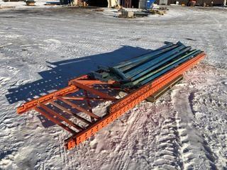 Pallet Racking (2) 14' Gables & 11 1/2' Gable, (12) 9' Cross Beams.