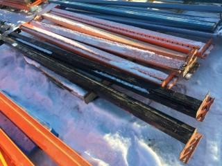 (6) Assorted Pallet Racking Cross Beams 8'-9'.