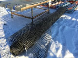 Roll of Plastic Mesh Fencing.