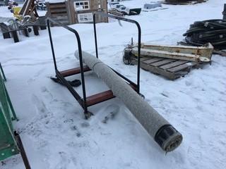 Metal Rolling Cart 47"x29"x40" c/w 9' Carpet.