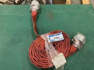 Approx. 30 ft. of 2 in. Fire Hose Complete With Cam Locks (W-3,5,2)