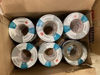 Box of Duct Tape and Bin of Assorted Tape