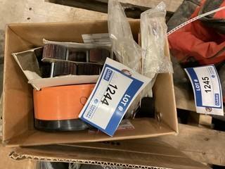 Caution Tags, 3 Welders and Pipe Wrap Measuring Tape, Square Measure, Orange Tags, Sander Bits, Coloring Coding Tape (W-4,5,1)