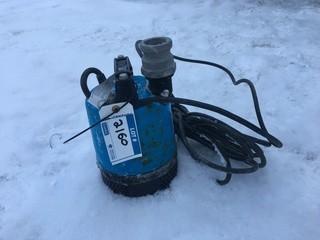 Tsurmi Pump, 2" Sump Pump 62.4 GPM Single Phase.