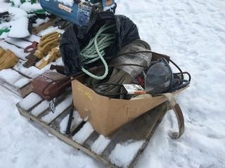 Quantity of Rope, Straps & Bricks.