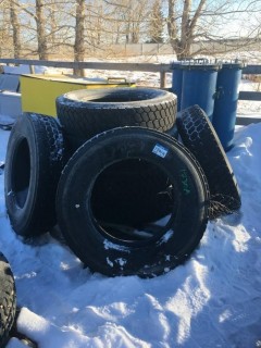 Recapped Truck Tires Mixed Sizes.