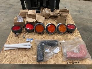 6 Lights for Komatsu Equip, (3) Red, (3) Orange , 1 Set of Suction Pipes for Filrite Pump 3pc 1" x 43" (E-1,1,3)