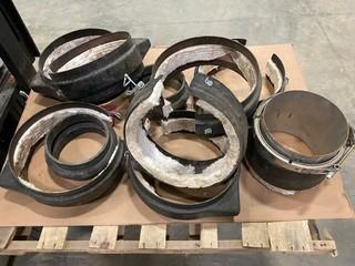 Quantity of High Temp Piping Clamps and Rubbers (Outside)