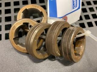 (4) Lincoln Welder Wire Feed Drive Rolls, .045", (1) .035" (E-1,4,1)