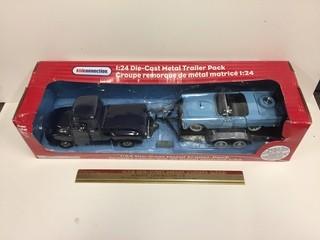 Kid Connection Diecast Metal Trailer Pack, 1:24 Scale.