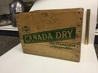 Canada Dry Wooden Pop Crate.