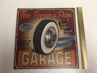 Tire Shop Garage Sign.