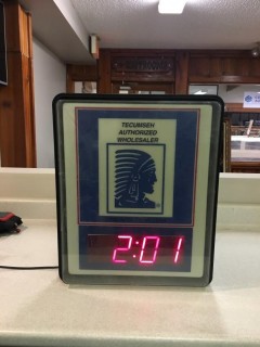 Tecumseh Digital Clock.
