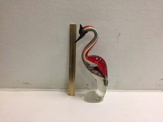 Murano Glass Bird Sculpture.