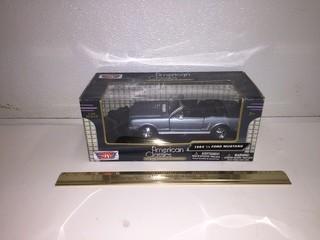 Motor Max American Classics 1964 1/2 Ford Mustang Diecast Model, 1:24 Scale.