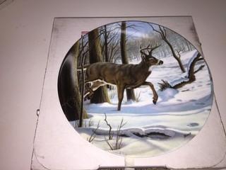Dominion China "The White-Tailed Deer" Collectible Plate.