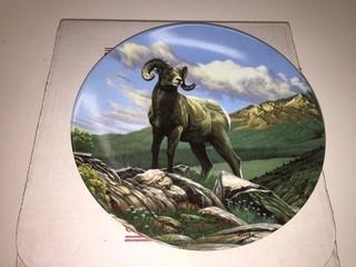 Dominion China "The Bighorn Sheep" Collectible Plate.