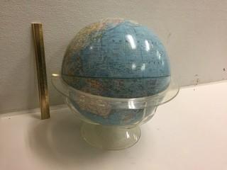 National Geographic World Globe with Clear Acrylic Stand.