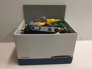 Box of Assorted Lego Pieces.