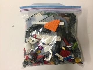 Ziplock Bag Containing Assorted Lego Pieces.