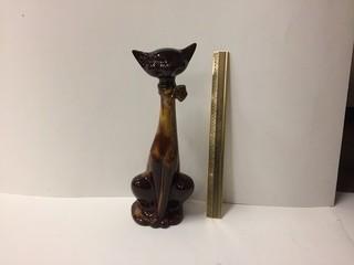 Blue Mountain Pottery Harvest Gold Cat Figurine.