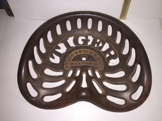 Stoddard MFG Co. Cast Iron Tractor Seat.