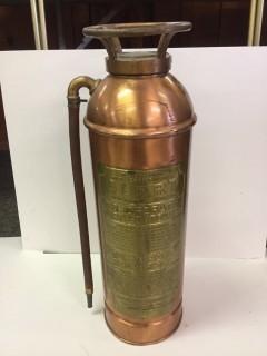 Copper Fire Extinguisher, 24" Tall.