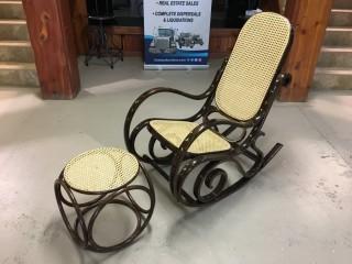 Bentwood Rocking Chair & Ottoman.