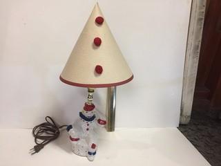 Ceramic Clown Lamp.